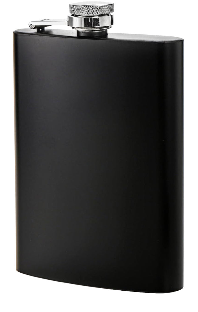 Matt Black Stainless Steel 4oz Hip Flask