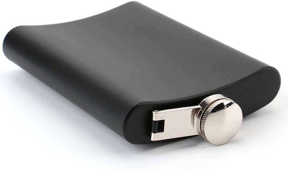 Matt Black Stainless Steel 4oz Hip Flask