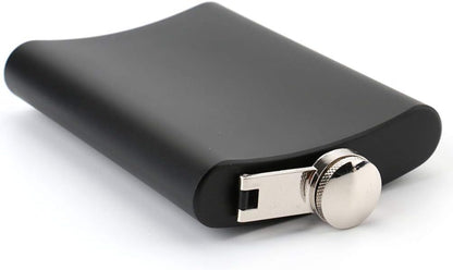 Matt Black Stainless Steel 4oz Hip Flask