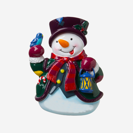 Snowman with Lantern Hanging Christmas Decoration