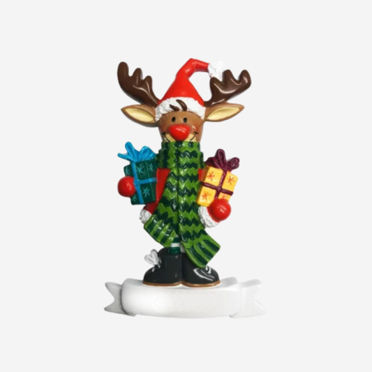 Reindeer with Presents Hanging Christmas Decoration