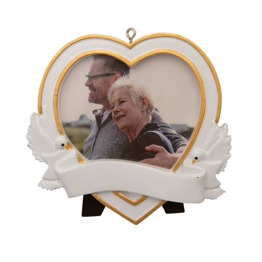 Memorial Heart Photo Frame Personalised Christmas Decoration