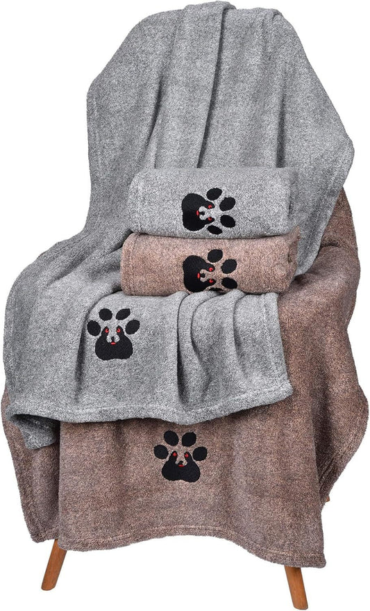 Super Absorbent Dog Bath Towels - Fast Drying Soft Microfiber Towel For Dogs And Cats