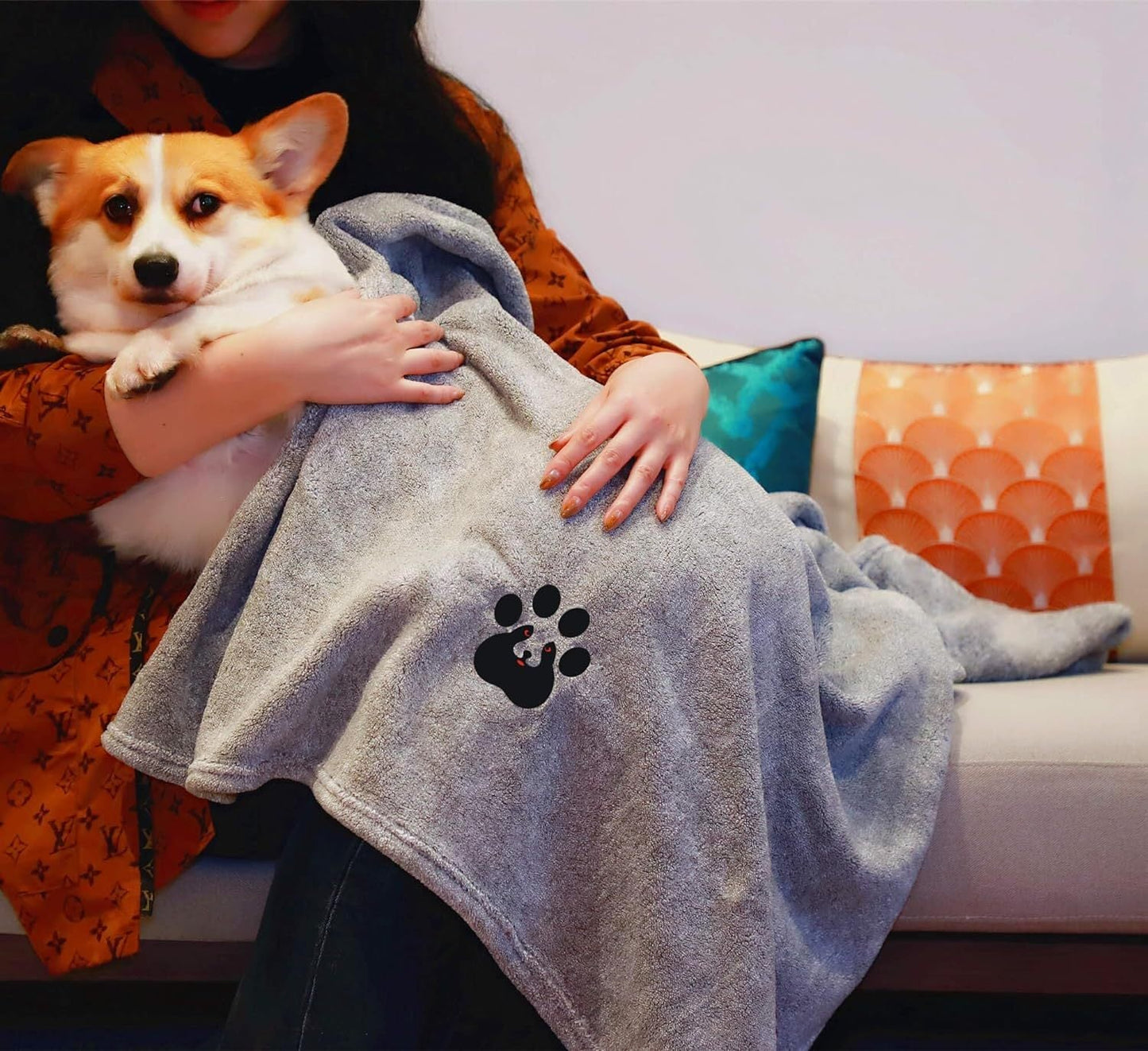 Super Absorbent Dog Bath Towels - Fast Drying Soft Microfiber Towel For Dogs And Cats