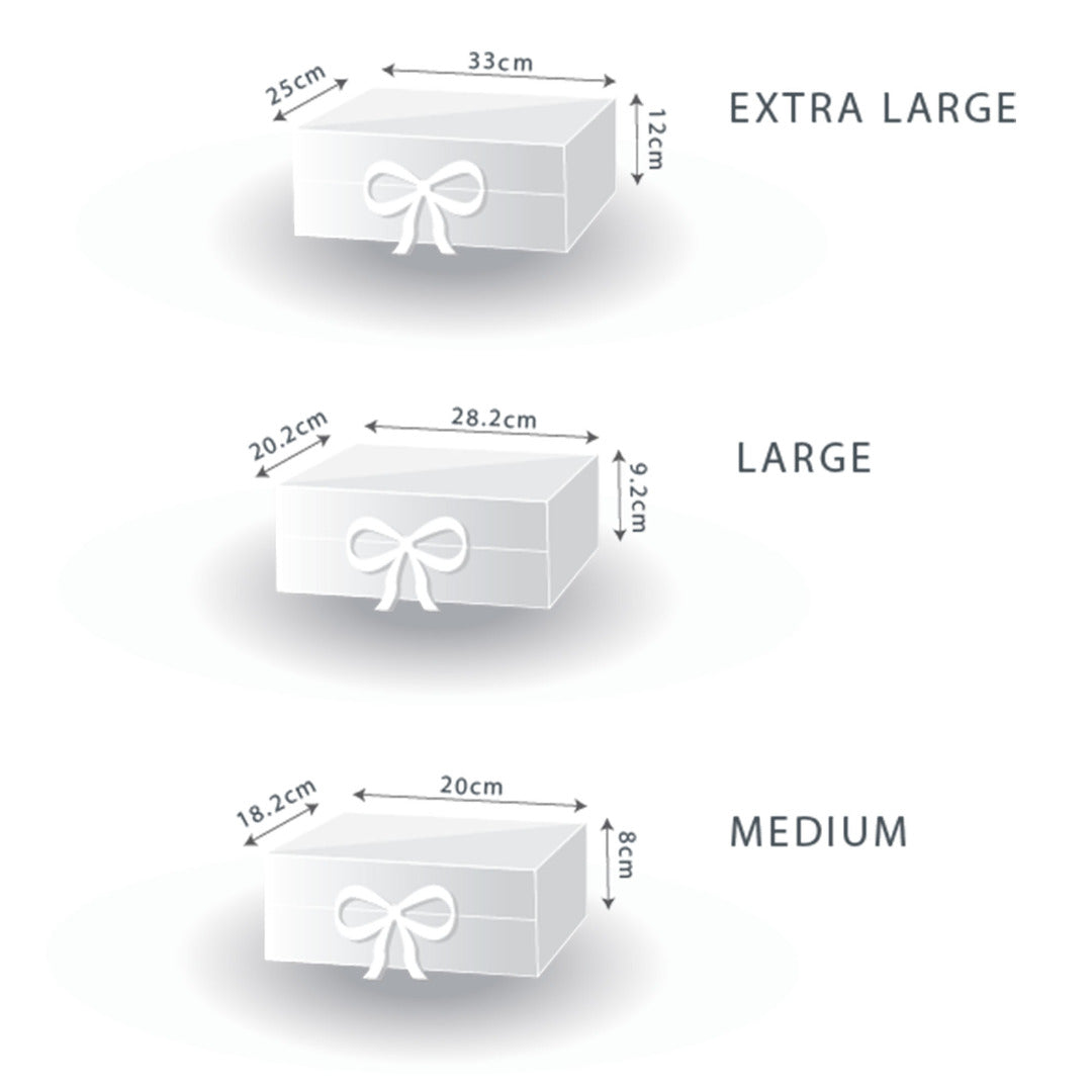 Flat Pack Gift Boxes with Ribbon ~ Choice of Sizes & Colours