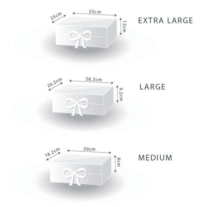 Flat Pack Gift Boxes with Ribbon ~ Choice of Sizes & Colours