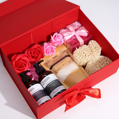 Flat Pack Gift Boxes with Ribbon ~ Choice of Sizes & Colours