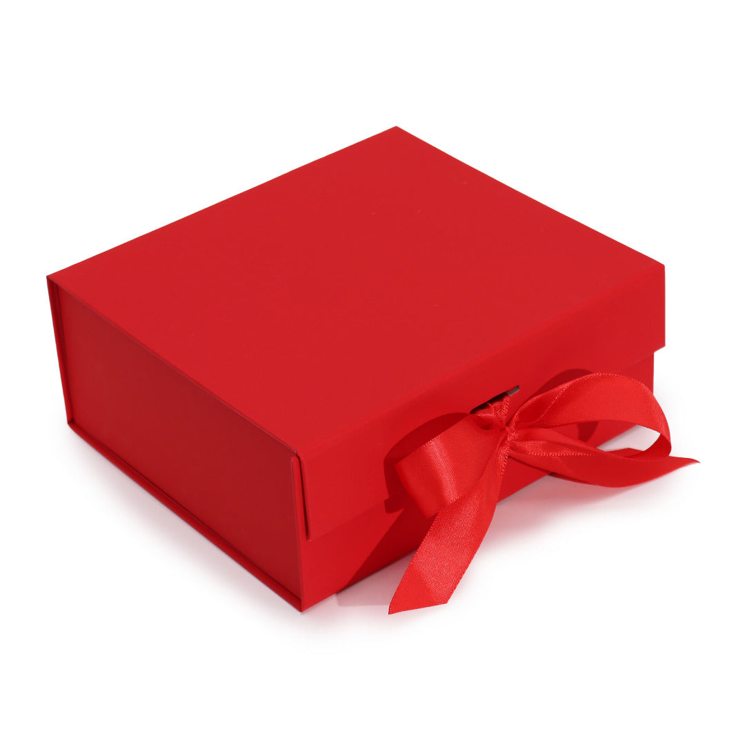 Flat Pack Gift Boxes with Ribbon ~ Choice of Sizes & Colours
