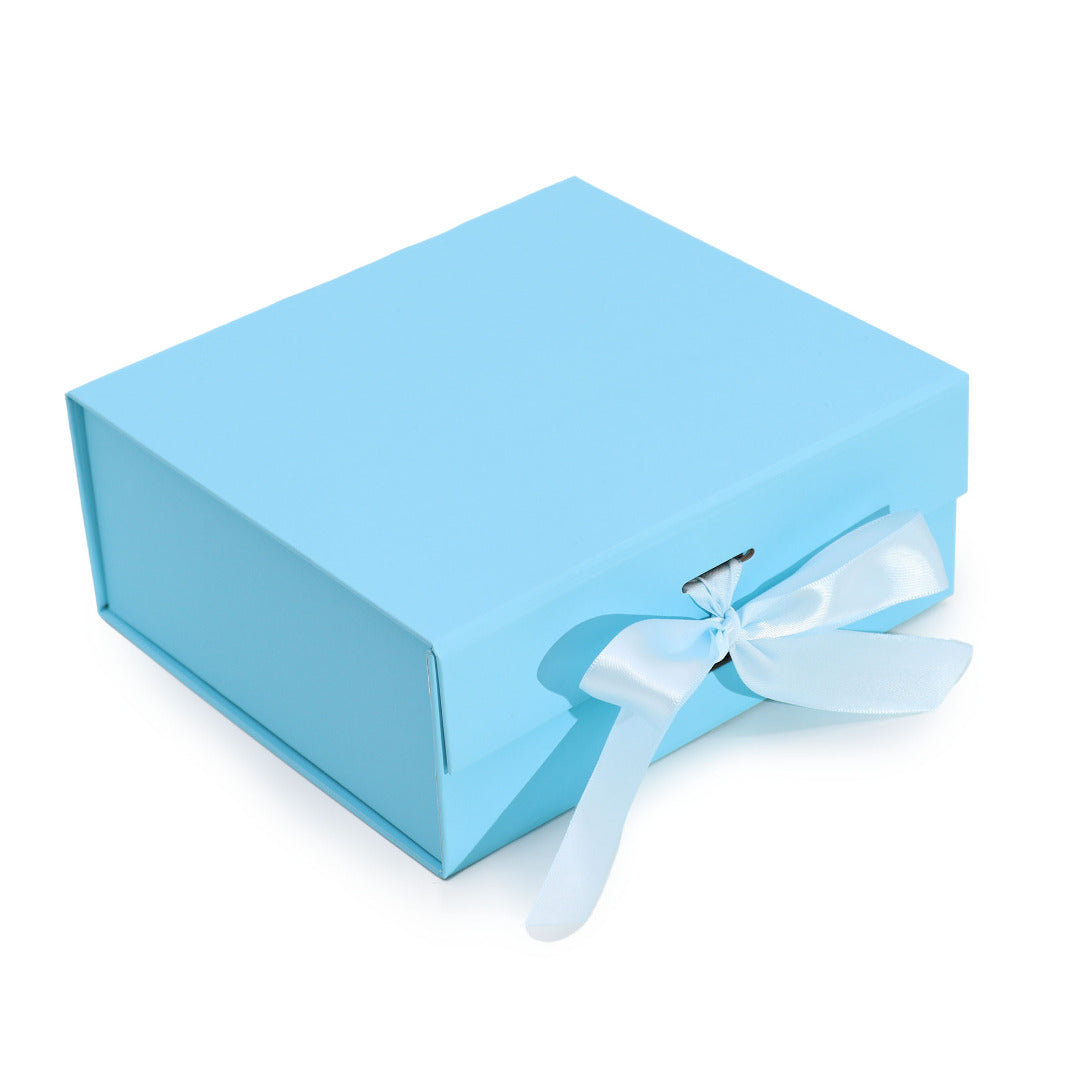 Flat Pack Gift Boxes with Ribbon ~ Choice of Sizes & Colours