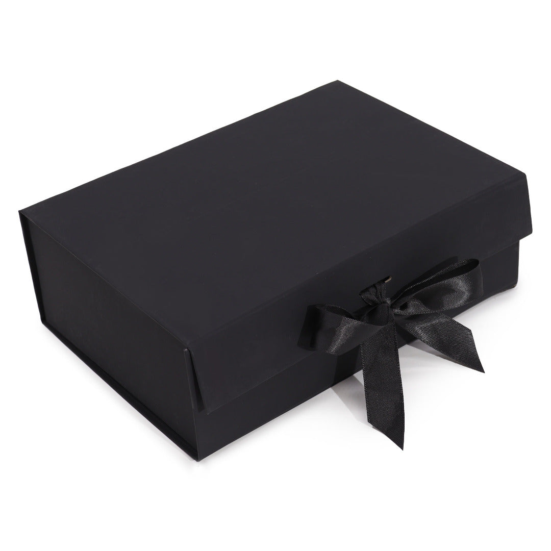 Flat Pack Gift Boxes with Ribbon ~ Choice of Sizes & Colours