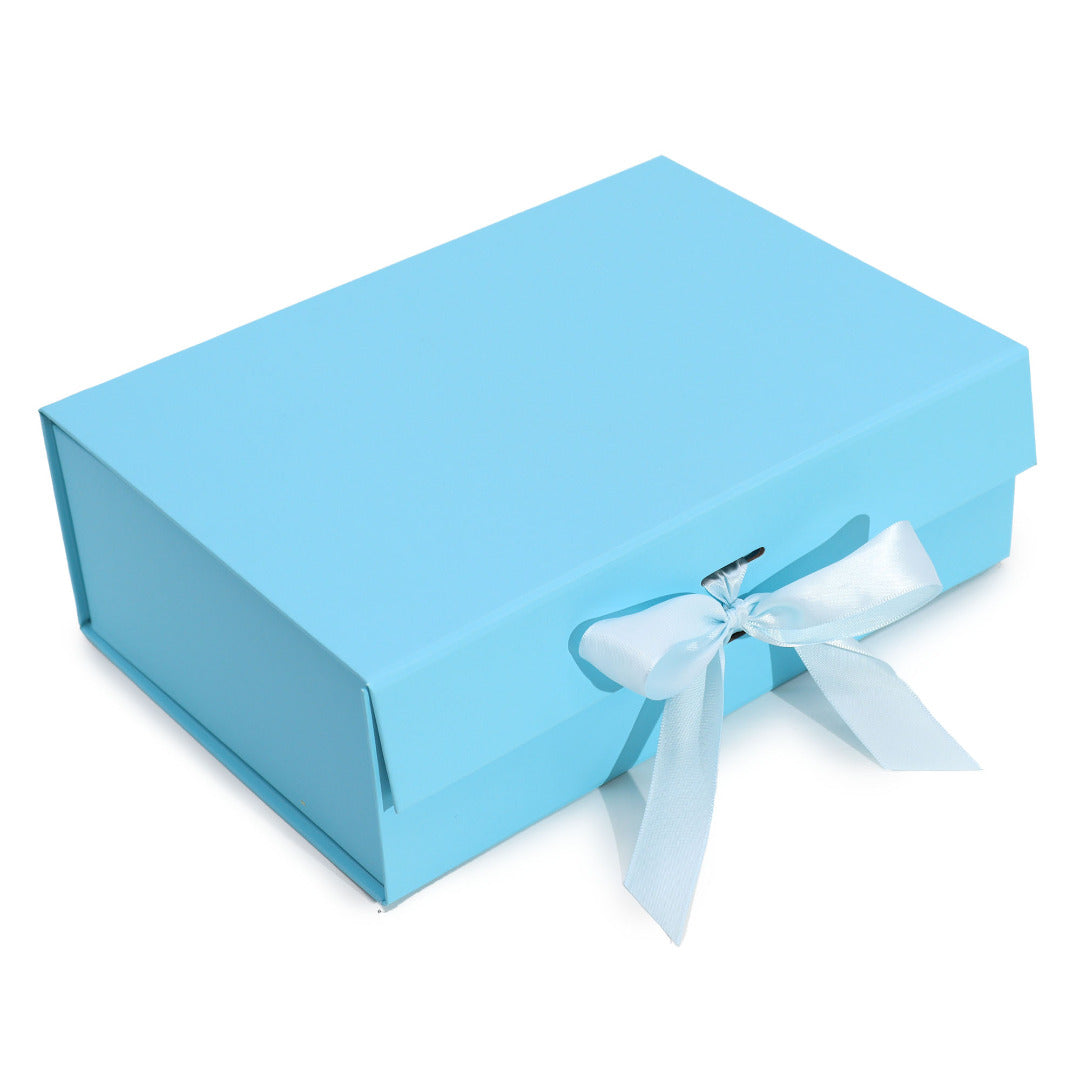 Flat Pack Gift Boxes with Ribbon ~ Choice of Sizes & Colours