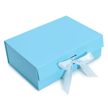 Flat Pack Gift Boxes with Ribbon ~ Choice of Sizes & Colours