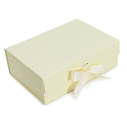 Flat Pack Gift Boxes with Ribbon ~ Choice of Sizes & Colours