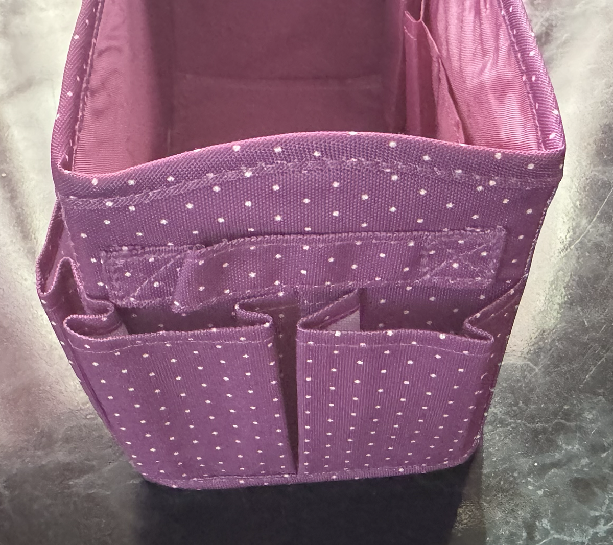 Crafters Companion Purple Polka Dot Desk Storage