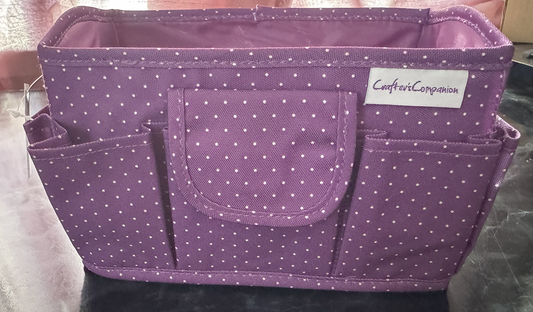 Crafters Companion Purple Polka Dot Desk Storage