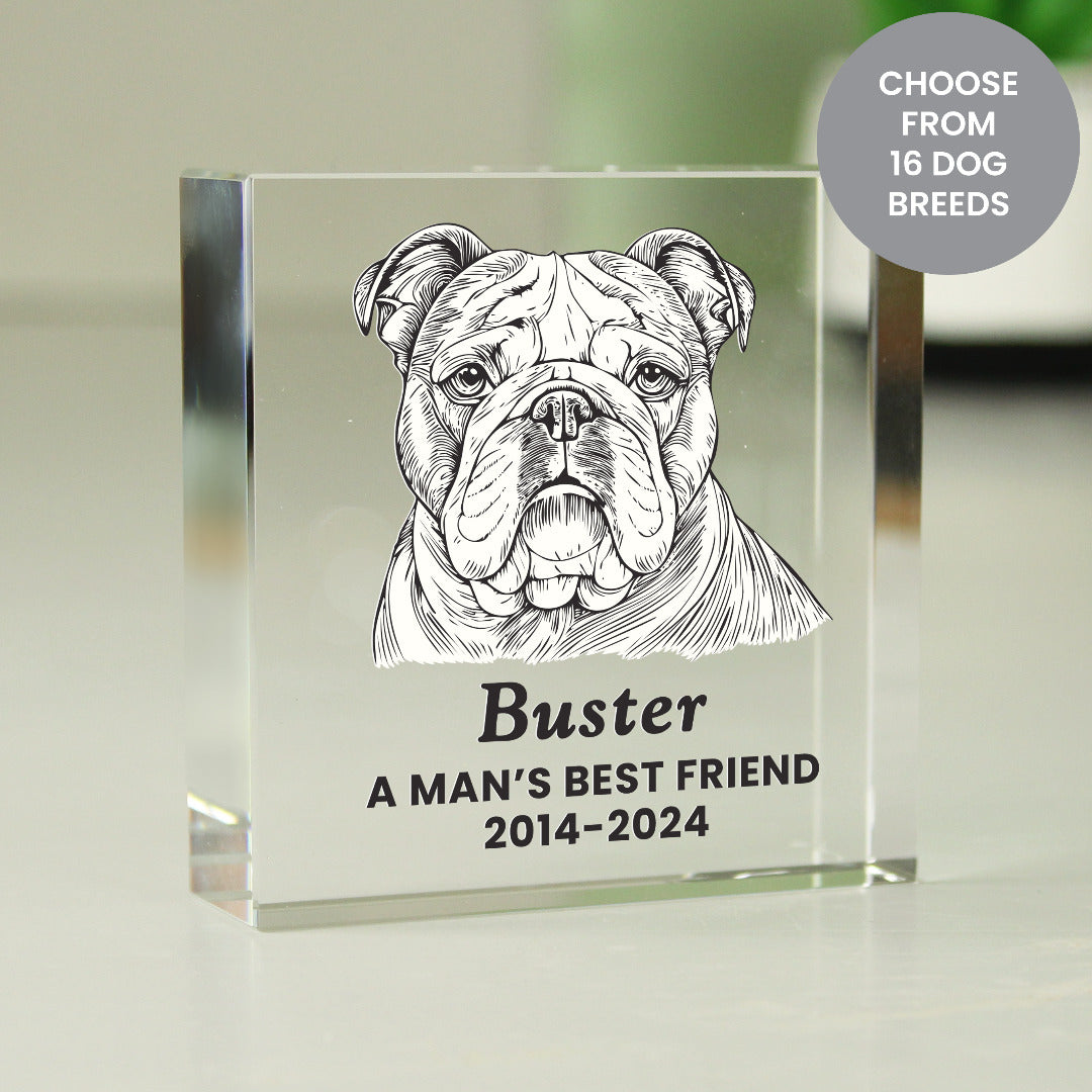 Personalised Dog Breed Crystal Ornament