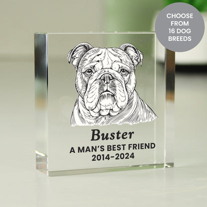 Personalised Dog Breed Crystal Ornament