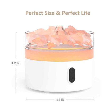 Himalayan Salt Aroma Diffuser / Night Light - Flame Effect (Salt Included)