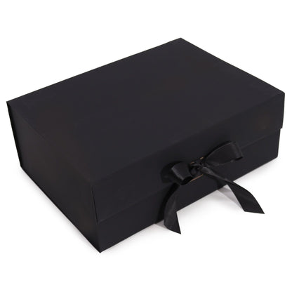 Flat Pack Gift Boxes with Ribbon ~ Choice of Sizes & Colours