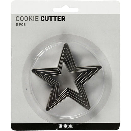 Stainless Steel Cookie Cutters - Stars - Pack of 5
