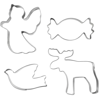 Christmas Themed Cookie Cutters - Pack of 4