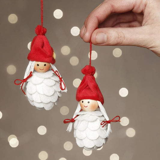 Needle-Felt Christmas Girl Elves Decoration Craft Kit
