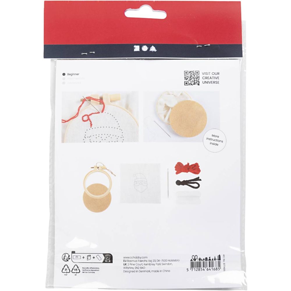 Mini Embroidery Kit - Santa Claus