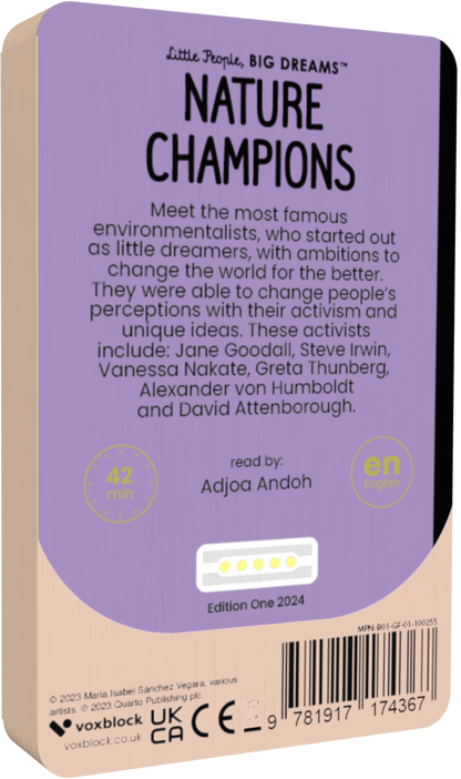 Little People Big Dreams: Nature Champions (Audiobook)
