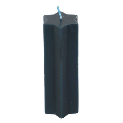 Navy Starry Night Star Shaped Taper Candle