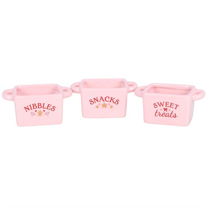 Set of 3 Sugarplum Bakery Snack Bowls
