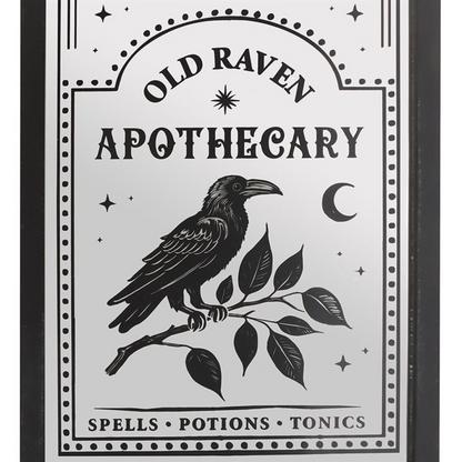 Old Raven Apothecary Mirrored Wall Art