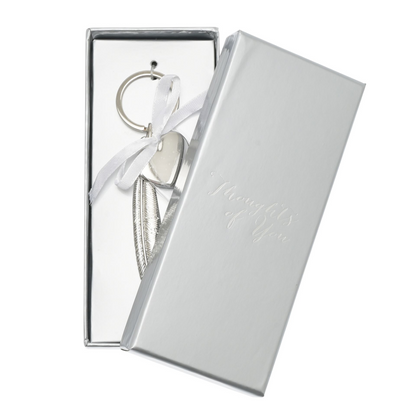Engravable Silverplated Feather Heart Plaque "Memory of Mum"