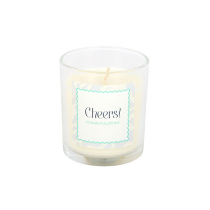 Cheers Congratulations Champagne Fizz Candle
