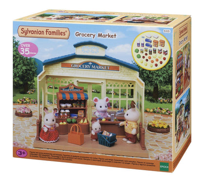 Sylvanian Families Grocery Market Toy Shop Playset for Ages 3 and Up