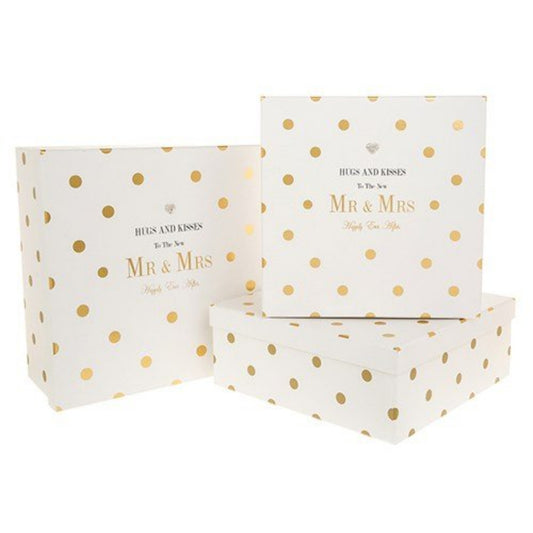 Hugs & Kisses to the New Mr & Mrs Happy Ever After - Set 3 Wedding Boxes
