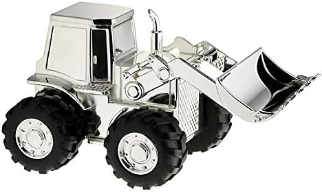 Bambino Front Loading Digger Silver Plated Money Box