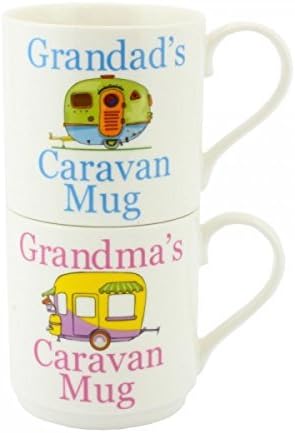 Grandad's & Grandma's Caravan Fine China Mug Set