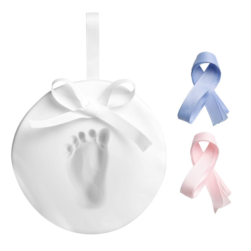 Babyprints Keepsake Hand / Foot Print Hanging Ornament, White