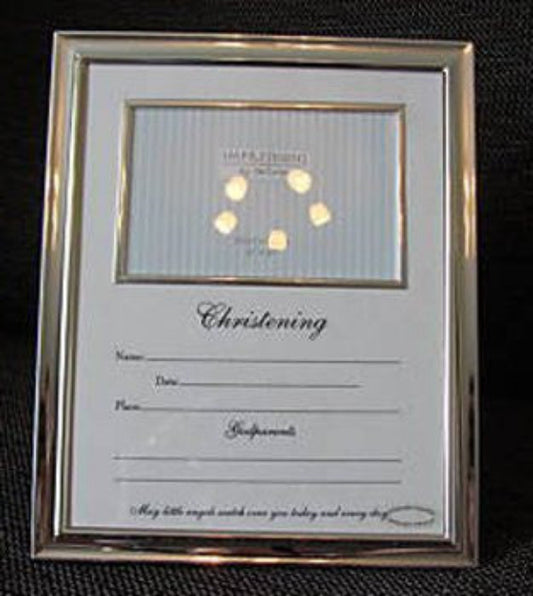 Silver Photo Frame - Christening - Juliana Collection