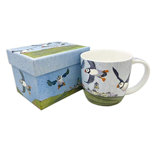 Flying Puffins Mug Bone China Boxed 350ml Emma Ball