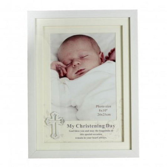 Juliana White Frame with Mount & Icon 8" x 10" - Christening Day