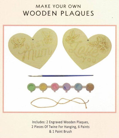 Make Your Own Wooden Heart Plaque - Mothers Day Crafts