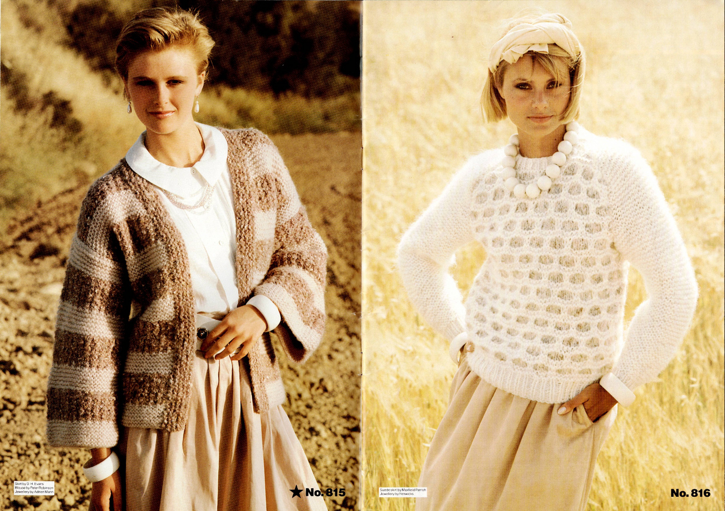 Vintage Wendy Knitting Pattern Book: Monet & Matisse 2 (Patterns 812-823)