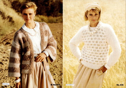 Vintage Wendy Knitting Pattern Book: Monet & Matisse 2 (Patterns 812-823)