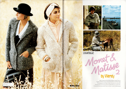 Vintage Wendy Knitting Pattern Book: Monet & Matisse 2 (Patterns 812-823)