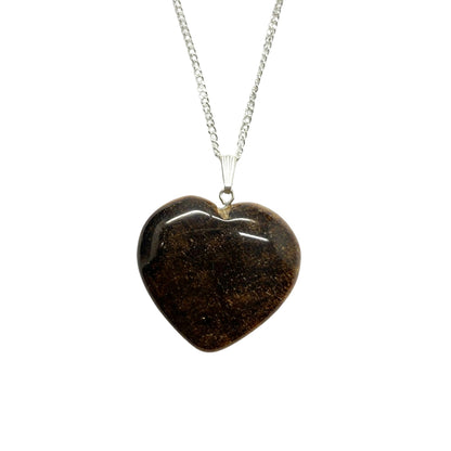 Crystal Heart Pendant on Silver Chain