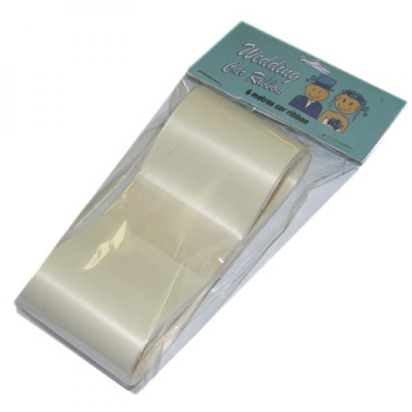 Decorative Wedding Car Ribbon, 6 Metres x 50mm, Various Colours
