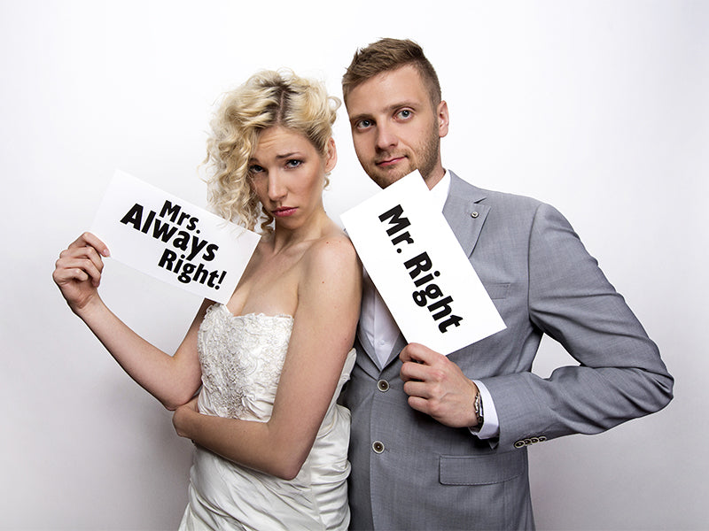 Mr Right & Mrs Always Right! Photo Props
