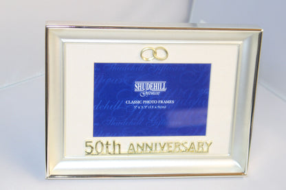 Silver Plated 50th Anniversary Photo Frame