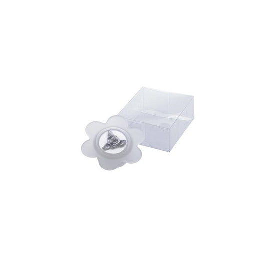 Rose design tea light in floral frosted glass candle holder